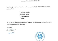 Autorizație de la Agenția Kiel Erlaubnis